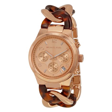 michael kors slim runway rose gold tone chain link watch|Michael Kors rose gold tone.